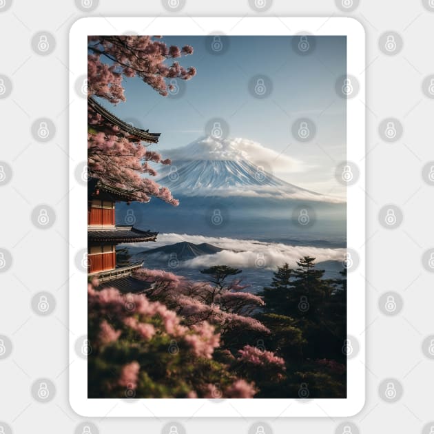 Japan Moun Fuji Photograph Sticker by Art-Jiyuu